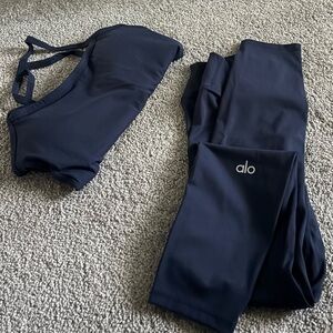 ALO Yoga Navy Blue Set